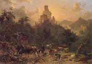 Johann Nepomuk Rauch Landscape with Ruins oil painting picture wholesale